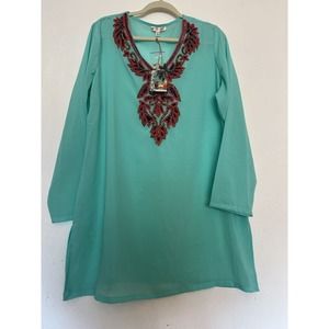 NWT rise and bloom india beaded dress top (inside Tag Needs To Be Sewed On)